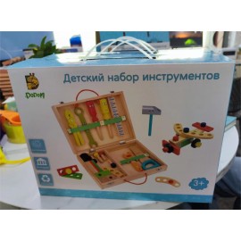 Деревянный детский портативный мультяшный многофункциональный набор инструментов для разборки игрушек diy русская версия 